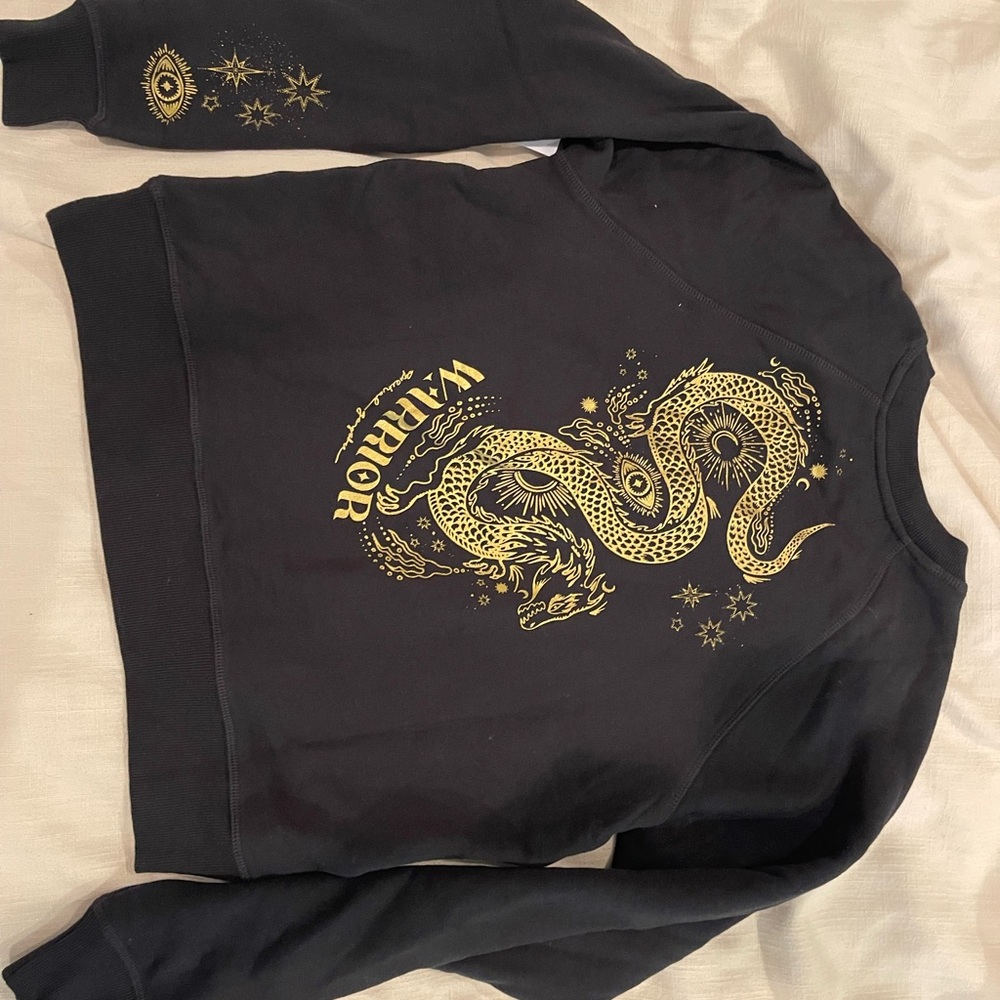 Spiritual Gangster Black and Gold Warrior Top - Picture 4 of 5